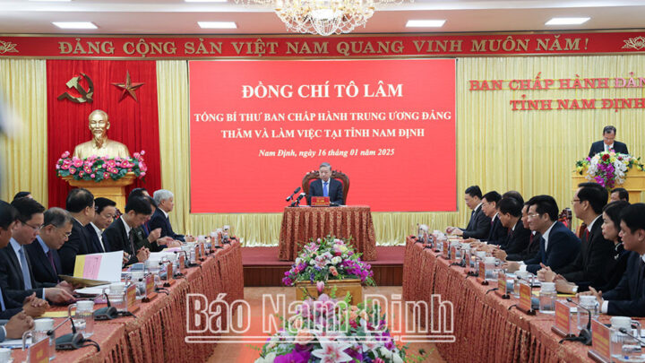 Quang cảnh buổi làm việc của Tổng Bí thư Tô Lâm với lãnh đạo tỉnh 8Day - trang web uy tín đăng ký & đăng nhập dễ dàng