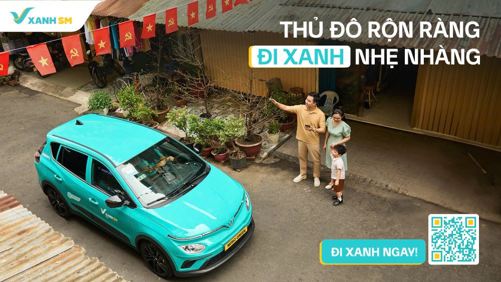 Quét mã QR để tải nhanh ứng dụng Xanh SM về máy, tiện lợi đặt xe