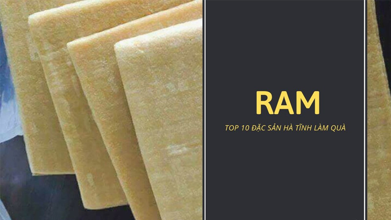 Ram Dừa Hà Tĩnh với lớp vỏ giòn tan và màu vàng hấp dẫn