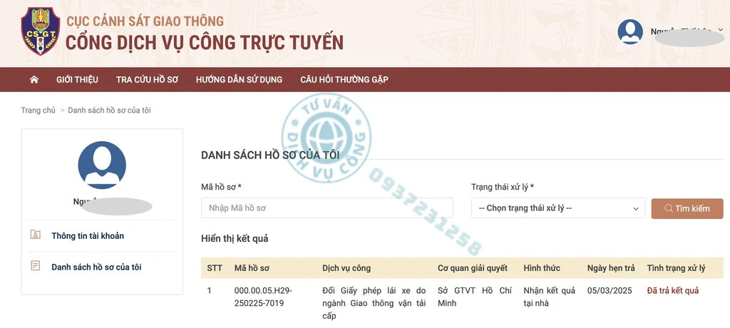 Thông báo ngày hẹn nhận giấy phép lái xe mới sau khi đổi