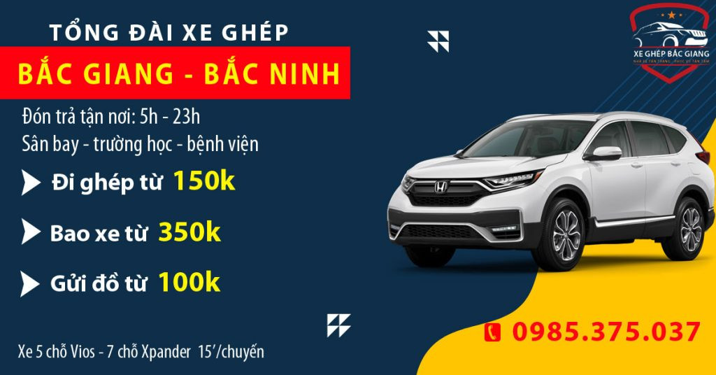 Tổng đài xe ghép Bắc Giang Bắc Ninh