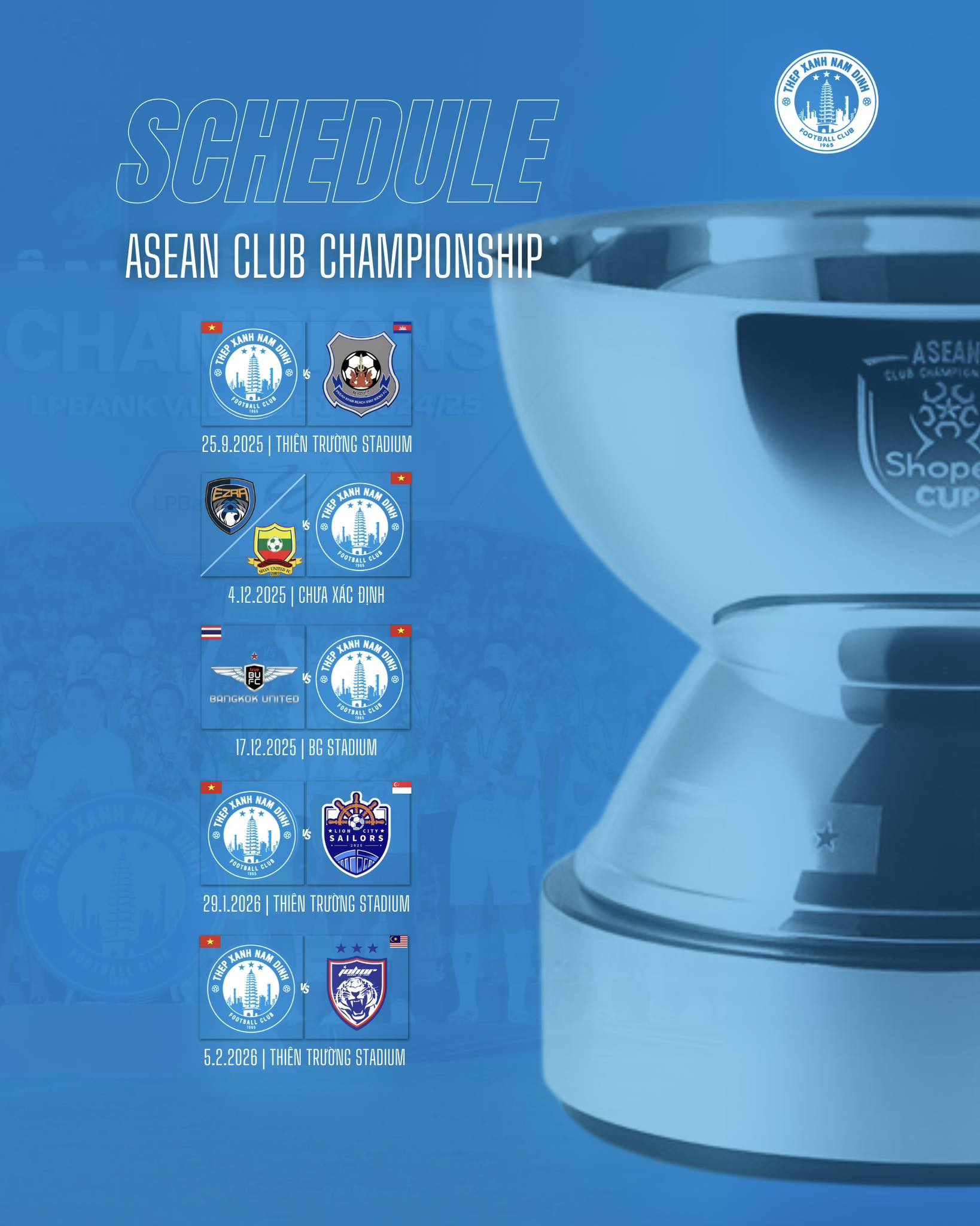 Tổng quan lịch thi đấu 8Day - trang web uy tín đăng ký & đăng nhập dễ dàng Shopee Cup 2025/26