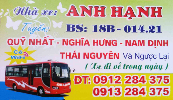 Xe khách Anh Hạnh chất lượng cao phục vụ tuyến 8Day - trang web uy tín đăng ký & đăng nhập dễ dàng Thái Nguyên