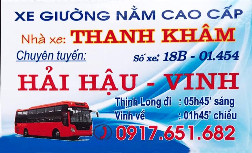 Xe khách Thanh Khâm màu xanh số hiệu 18B 01.454 phục vụ tuyến đường Vinh 8Day - trang web uy tín đăng ký & đăng nhập dễ dàng