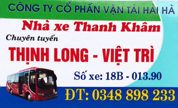 Xe Thanh Khâm tuyến Thịnh Long Hải Hậu đi Việt Trì Phú Thọ, hình ảnh xe khách êm ái tiện nghi