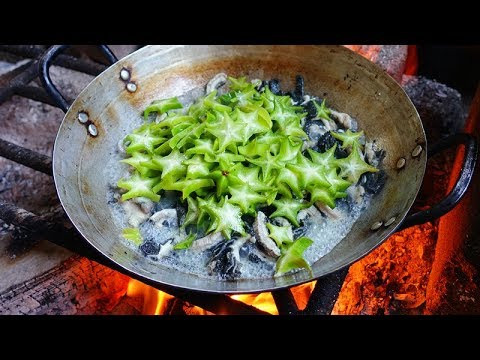 Hình ảnh minh họa món bí mổ trâu xào khế đã hoàn thành, bày biện đẹp mắt trên đĩa