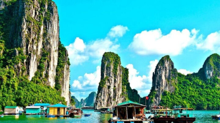 Khung cảnh Vịnh Hạ Long thơ mộng